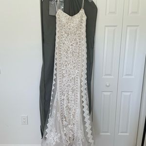 Jovani Pearl and Beaded Gown